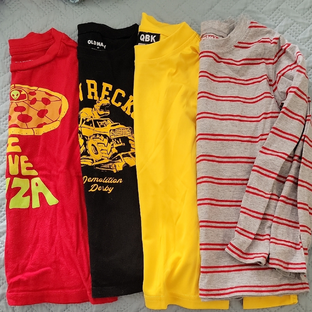 Old Navy Kids Long Sleeve Tees - Red, Black, Yellow, Gray